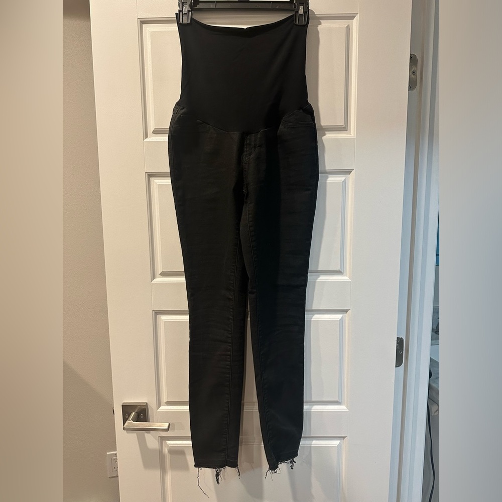 Articles of Society Black coated Skinny Maternity Jeans